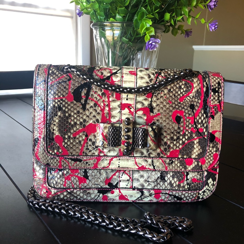 Christian Louboutin sweet charity python fuchsia